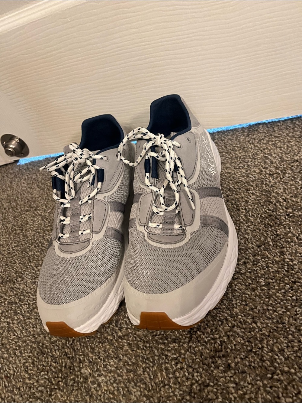 Columbia Gray and Navy Men's Athletic Running Shoes Columbia PFG Castback